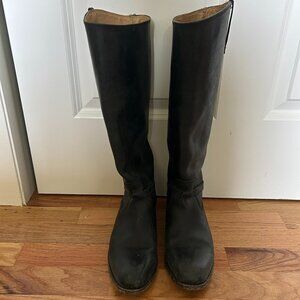 Black Frye Leather Riding Boots